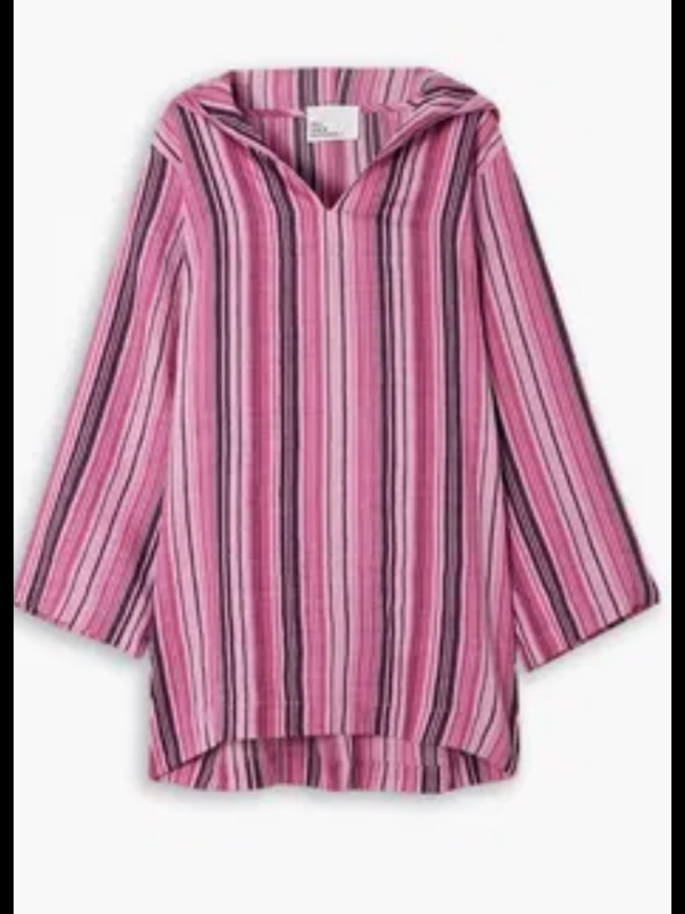 Lisa Marie Fernandez Pink Stripe Hooded Swim Coverup